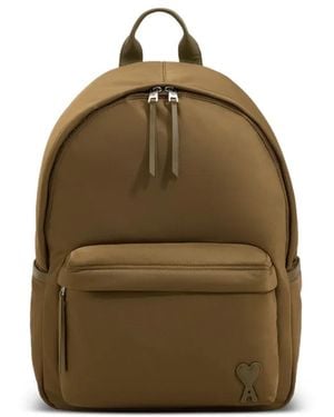 Ami Paris Sac À Dos Marcel En Nylon - Vert