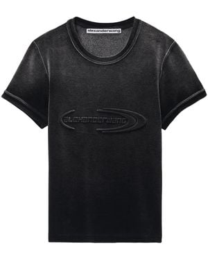 Alexander Wang Baby T-Shirt Washed Nickel - Black