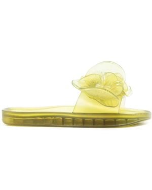 Y. Project X Melissa Floral Slides - Yellow