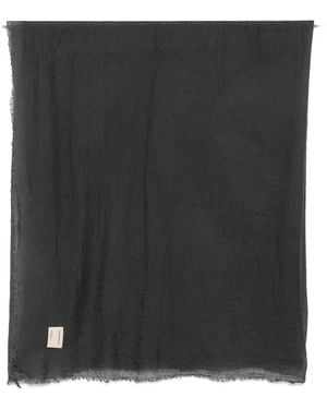Frenckenberger Frayed Scarf - Black