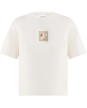 Manière De Voir Thibault Bird Detail Cotton T-Shirt - White