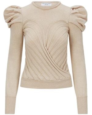 Violante Nessi Pullover Mit Puffärmeln - Weiß