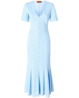 Missoni Chevron-Woven Maxi Dress - Blue