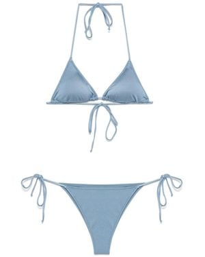 Mc2 Saint Barth Bikini Mit Schimmerndem Effekt - Blau
