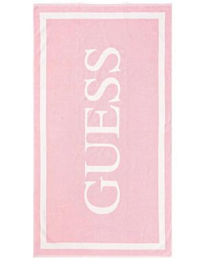 Guess Telo Da Mare Con Logo - Rosa