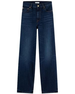 Tommy Hilfiger Sarah Logo-Embroidered Straight-Leg Jeans - Blue