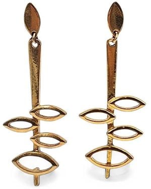 Madison Botanical Drop Earrings - White