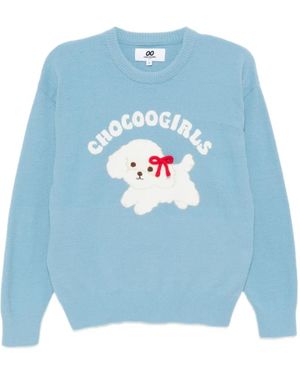 Chocoolate Logo-Printed Sweatshirt - Blue