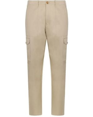 Etro Button-Fastening Cargo Pants - Natural