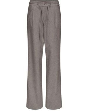 Loulou de Saison Harlem Pleated Drawstring Trousers - Grey