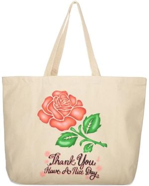 Market Rose-Print Tote Bag - Pink
