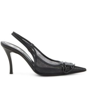 DIESEL 90Mm D-Venus Slingback Court Shoes - Black