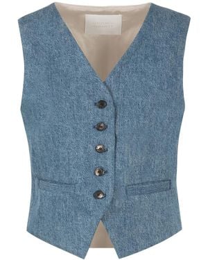 Citizens of Humanity V-Neck Denim Gilet - Blue