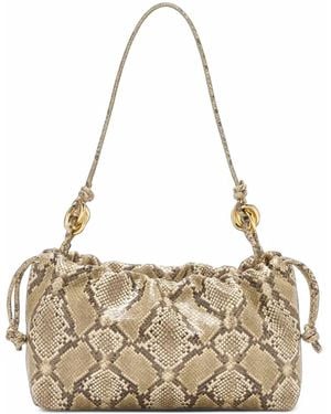 Loeffler Randall Kiri Snakeskin-Effect Shoulder Bag - Metallic
