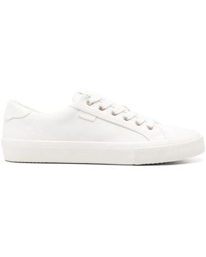 Geox Emmeleny Leisure Lace-Up Flat Trainers - White