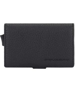 Piquadro Leather Pop-Up Cardholder - Grey