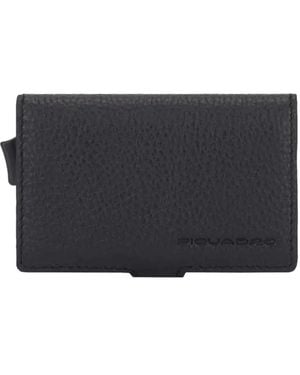 Piquadro Leather Pop-Up Cardholder - Grey