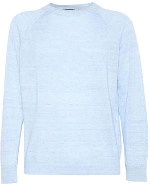 FILIPPO DE LAURENTIIS Raglan-Sleeve Crew-Neck Jumper - Blue