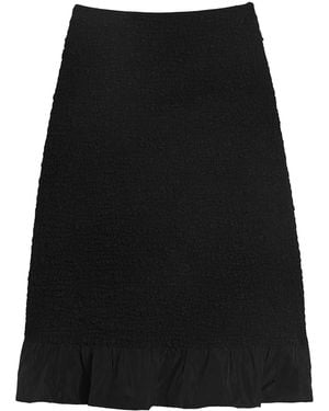 Jil Sander テクスチャード Aラインスカート - ブラック