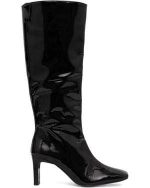 Alohas 75Mm Patent-Leather Knee-High Boots - Black