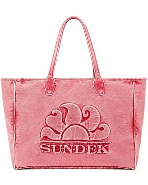 Sundek Bolso Shopper Roberts Con Logo - Rosa