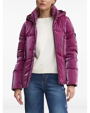 Desigual Heart-Detail Quilted Jacket - Purple