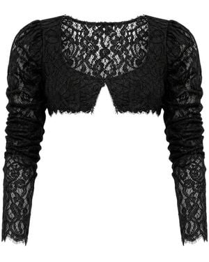 Bronx and Banco Lace Bolero Jacket - Black