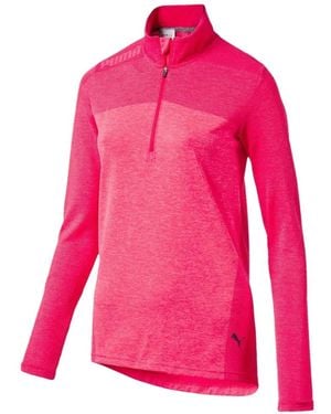 PUMA Seamless Quarter-Zip Sweatshirt - Pink