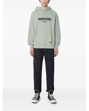 Neighborhood Logo-Print Hoodie - Green