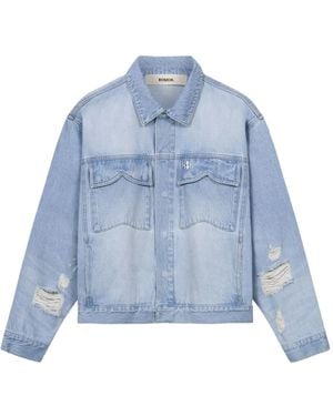ROUGH Distressed Denim Jacket - Blue