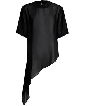 Nineminutes The Amber Asymmetric Top - Black