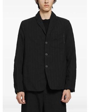 Transit Mottle Pinstripe Blazer - Black