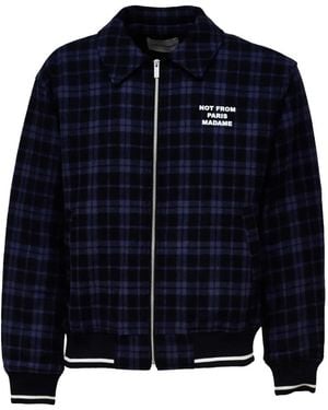 Drole de Monsieur Not From Paris Madame Check Jacket - Blue