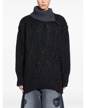 Simone Rocha Strickpullover Mit Stehkragen - Blau