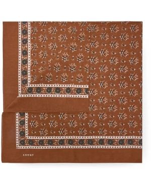 Soeur Floral-Print Scarf - Brown