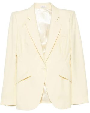 McQueen Peak-Lapels Single-Breasted Blazer - Natural