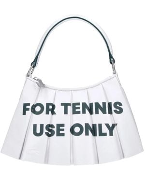 Lacoste Lenglen Pleated Shoulder Bag - White