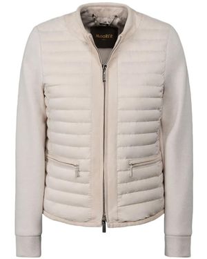 Moorer Velma-Urm Quilted Jacket - White