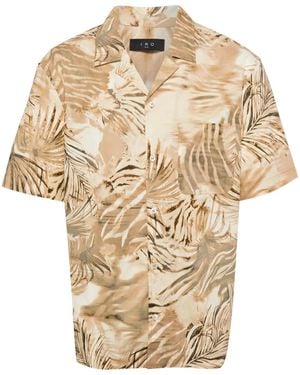 IRO Botanical-print Poplin Shirt - Natural