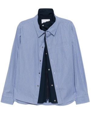 Sacai Poplin Shirt Jacket - Blue