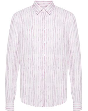 Patrizia Pepe Striped-Print Textured Shirt - White