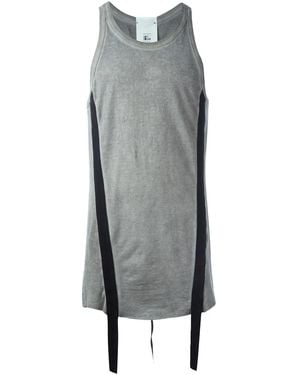 Lost and Found Rooms Stripe Appliqué Tank Top - Gray