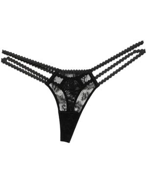 Kiki de Montparnasse Jardin D'Oeillet Thong - Black