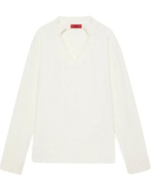 424 Langärmeliger Thermo-Pullover - Weiß