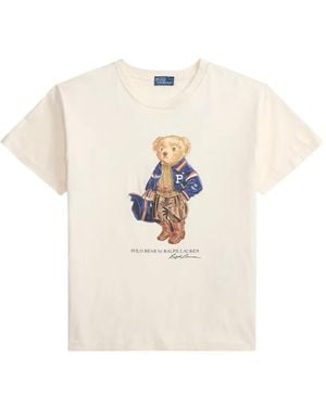 Polo Ralph Lauren Bear-Printed T-Shirt - White