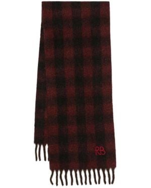 Ruslan Baginskiy Check-Print Scarf - Black