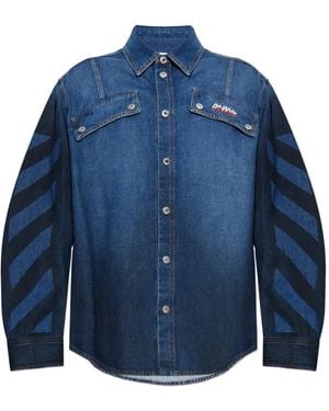 Off-White c/o Virgil Abloh Chevron Pocket Shirt - Blue