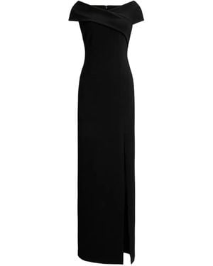 Ralph Lauren Off-The-Shoulder Crisscross Maxi Dres - Black
