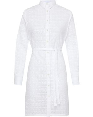 Vilebrequin Broderie-Anglaise Midi Dress - White