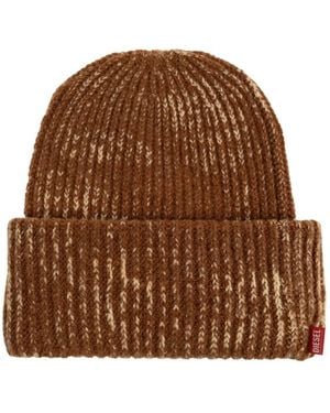 DIESEL Gerippte K-Avet Beanie - Braun